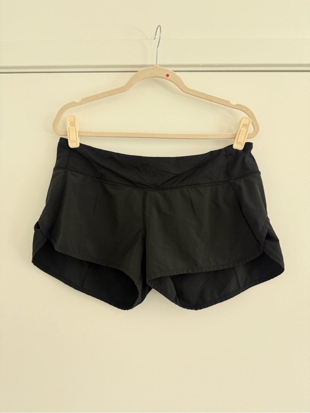 lululemon athletica Black Athletic Shorts with Layered Hem